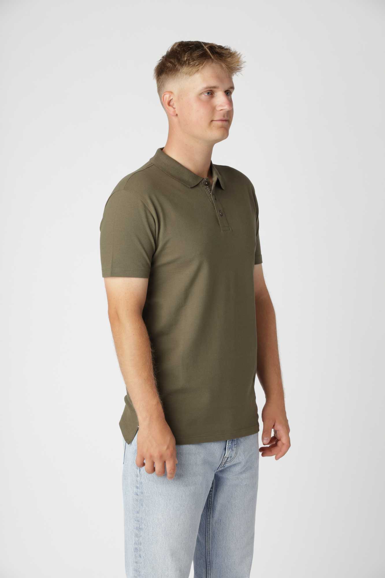 Shape polo i farven new army i militærinspireret grøn til stilrent hverdagslook