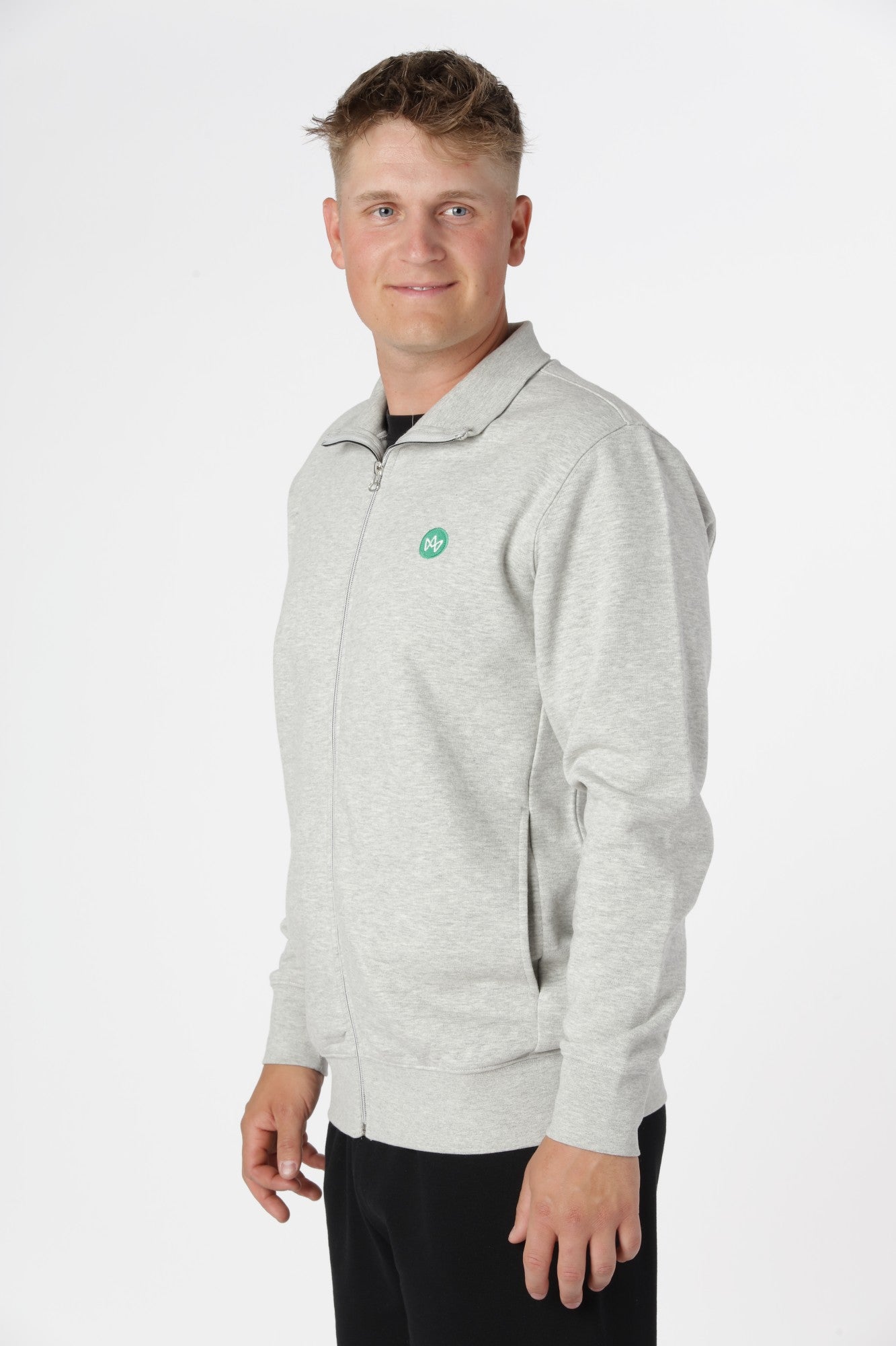 Alsidig Kronstadt Zip-up i farven Lt Grey Mix, velegnet som mellemlag eller let overtøj året rundt