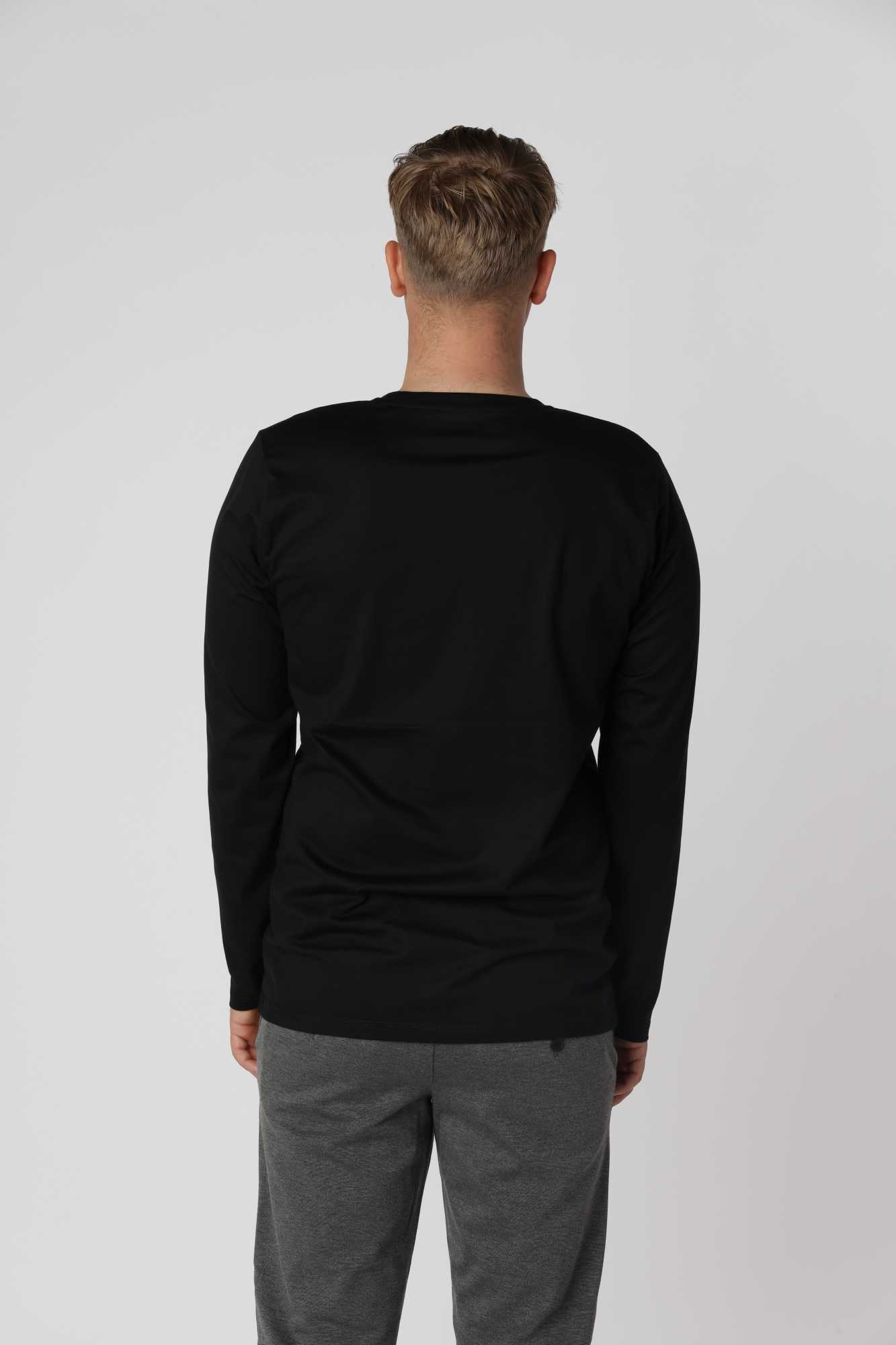 HiddenTrend Essential langærmer t-shirt i farven sort, alsidig og tidløs til layering