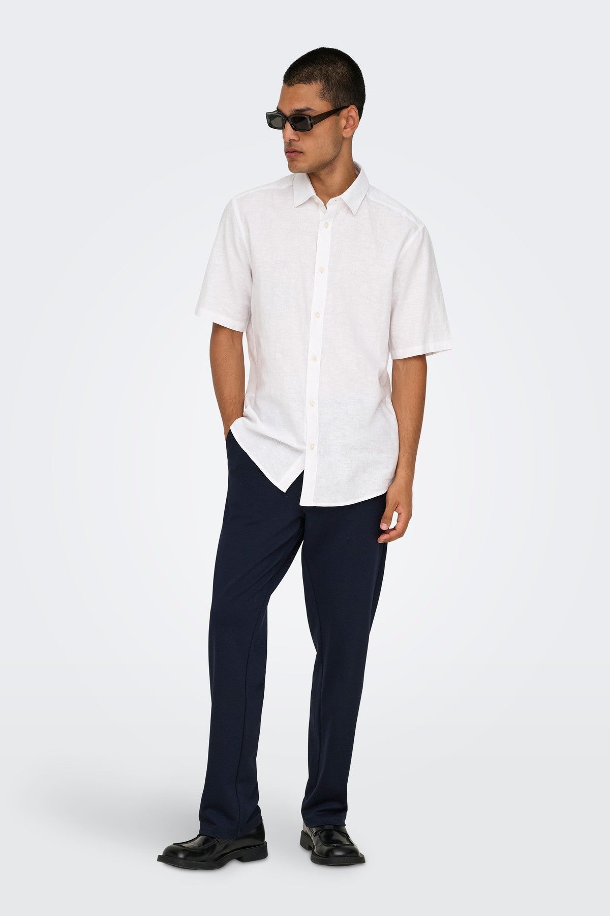 Chino bukser, Regular fit, Night Sky