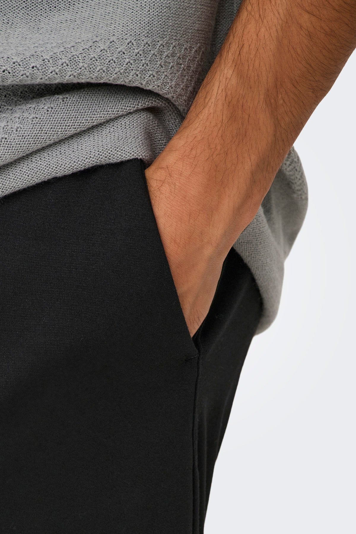 Chino bukser, Regular fit, Sort