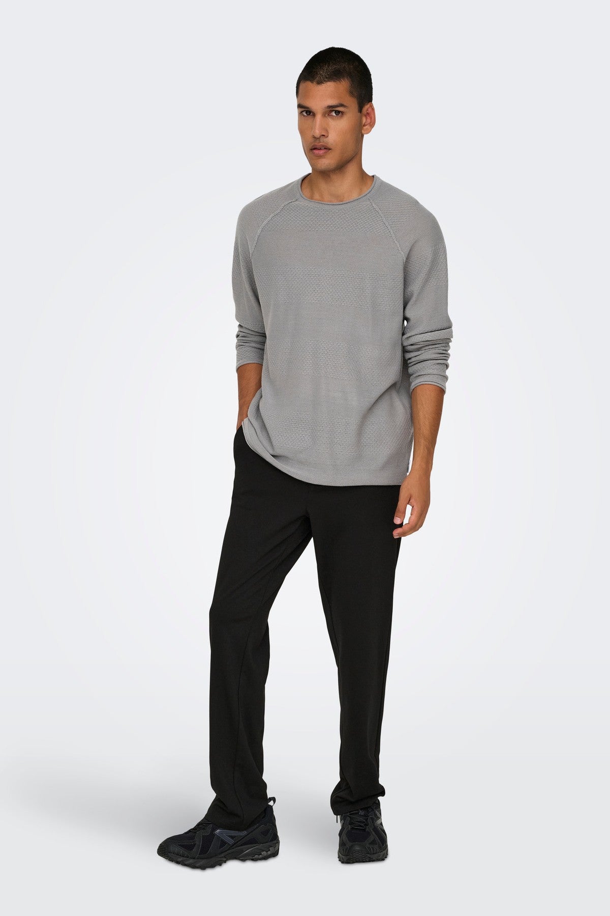 Chino bukser, Regular fit, Sort