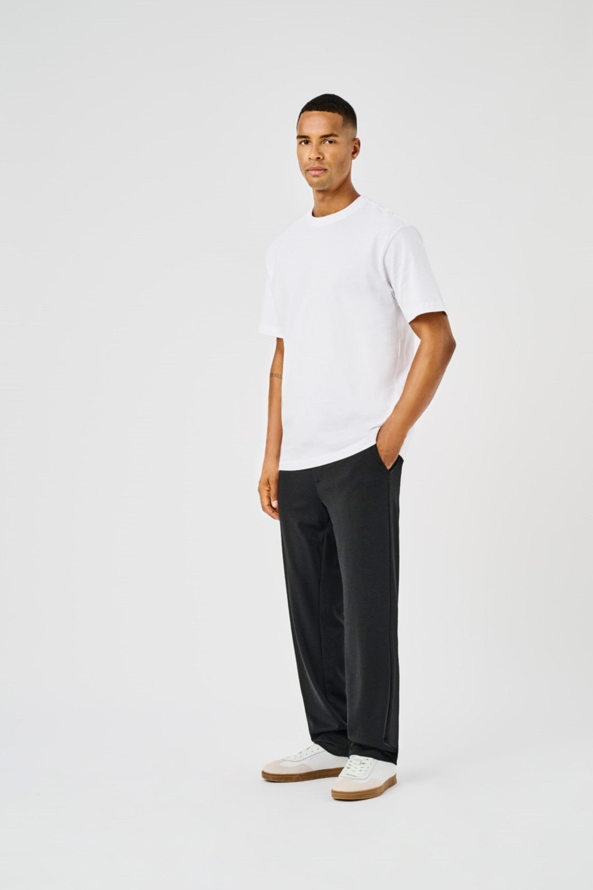 Chino bukser, Regular fit, Sort