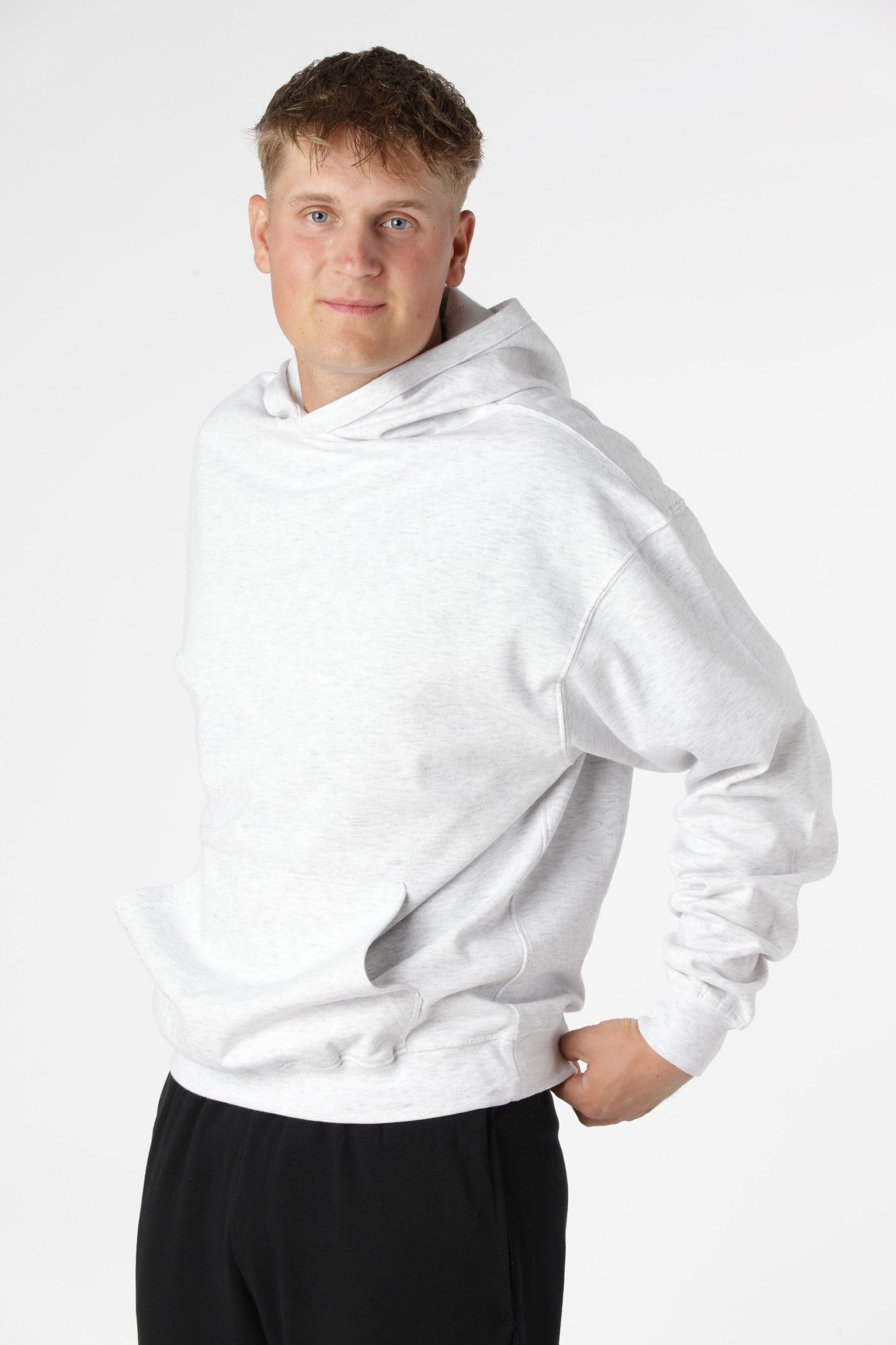 Klassisk Hoodie, Grå