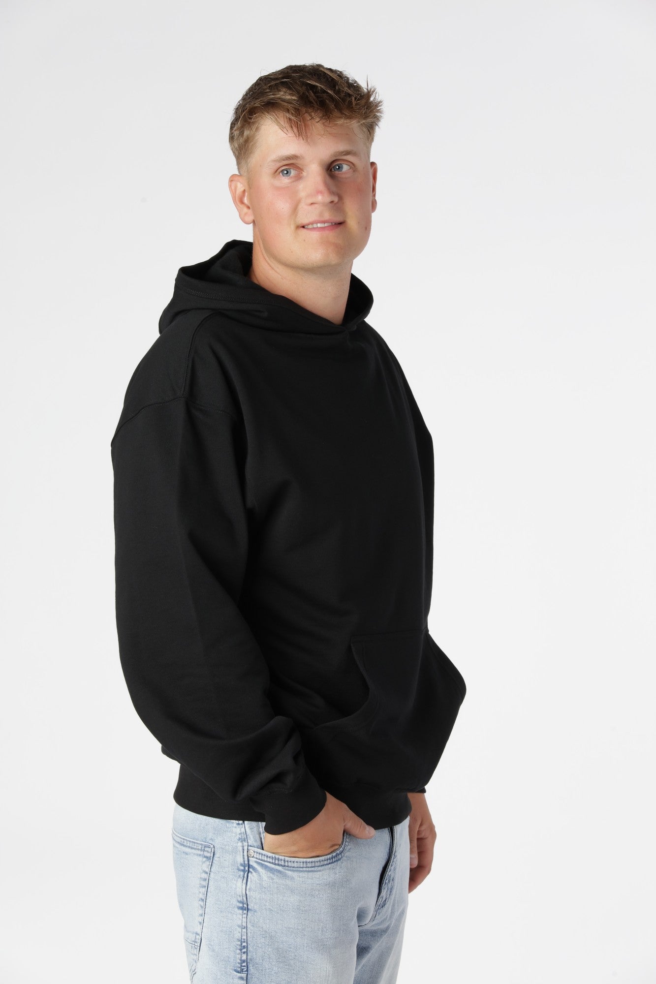 Klassisk Hoodie, Svart