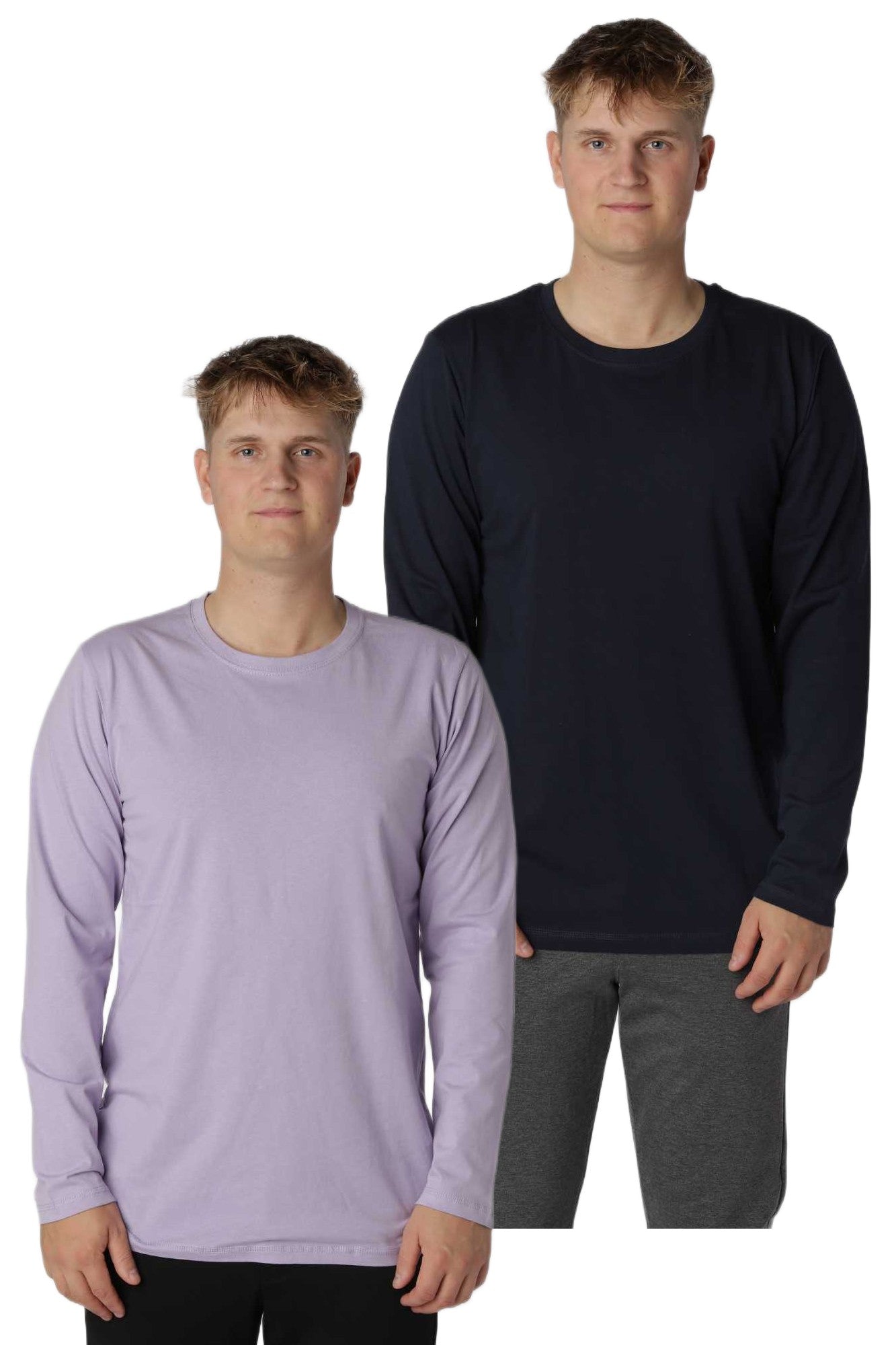 Essential Langærmet T-shirt, 2 stk.